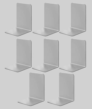 8x Stevige Doorzichtige Boekensteunen - Ideale Organizer voor Boeken, Films & CD's