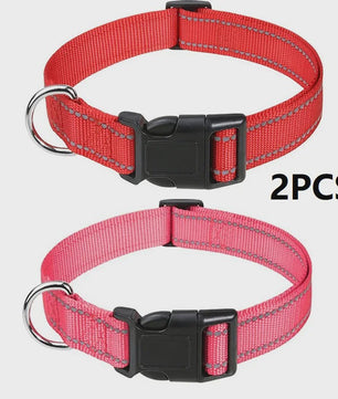 Verstelbare Halsband voor Honden en Puppies met Reflecterende Strepen - Veilig en Comfortabel