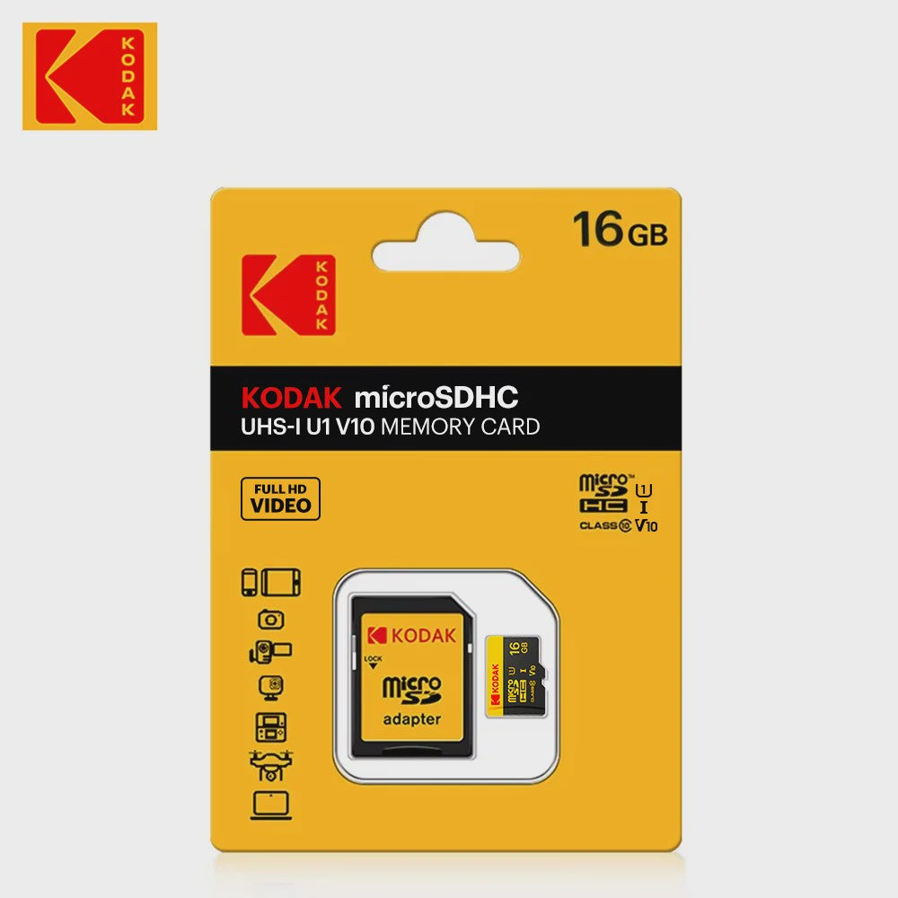 KODAK Micro SD Kaart 16GB - 256GB | Class 10 U3 4K | TF Kaart voor Drone & Telefoon