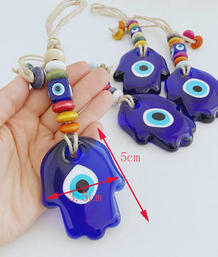 Blauw Turks Oog Hanger met Touw - Decoratie voor Auto, Muur & Huis