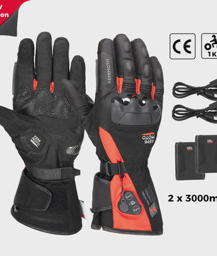 KEMIMOTO Verwarmde Motorhandschoenen - Waterdicht, Oplaadbaar & Warm voor de Winter