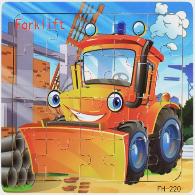 Houten 3D Puzzel Set - 20 Stuks - Dieren & Voertuigen - Educatief Montessori Speelgoed voor Kinderen 3-6 Jaar