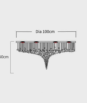 Luxe Kristallen LED Plafondlamp - Moderne Hanglamp voor Trappenhuis, Hal & Woonkamer