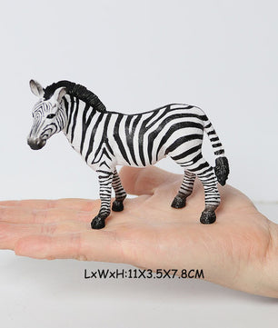 Realistische Wilde Dieren Figuren Set: Okapi, Giraf, Gnu & Zebra - Educatief Speelgoed voor Kinderen