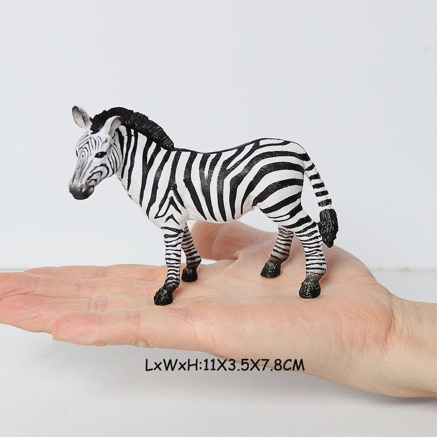 Realistische Wilde Dieren Figuren Set: Okapi, Giraf, Gnu & Zebra - Educatief Speelgoed voor Kinderen