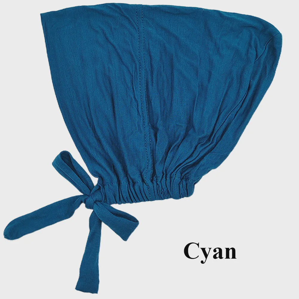 Zachte Modal Binnen Hijab Cap met Strik - Islamitische Turban Hoofddoek