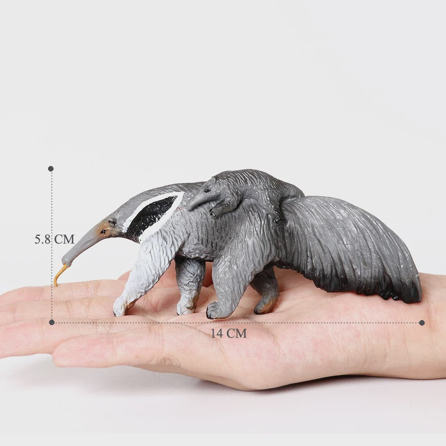 Realistische Dierenfiguren: Miereneter, Tapir, Schuifdiertje & Gordeldier - Educatief Speelgoed voor Kinderen