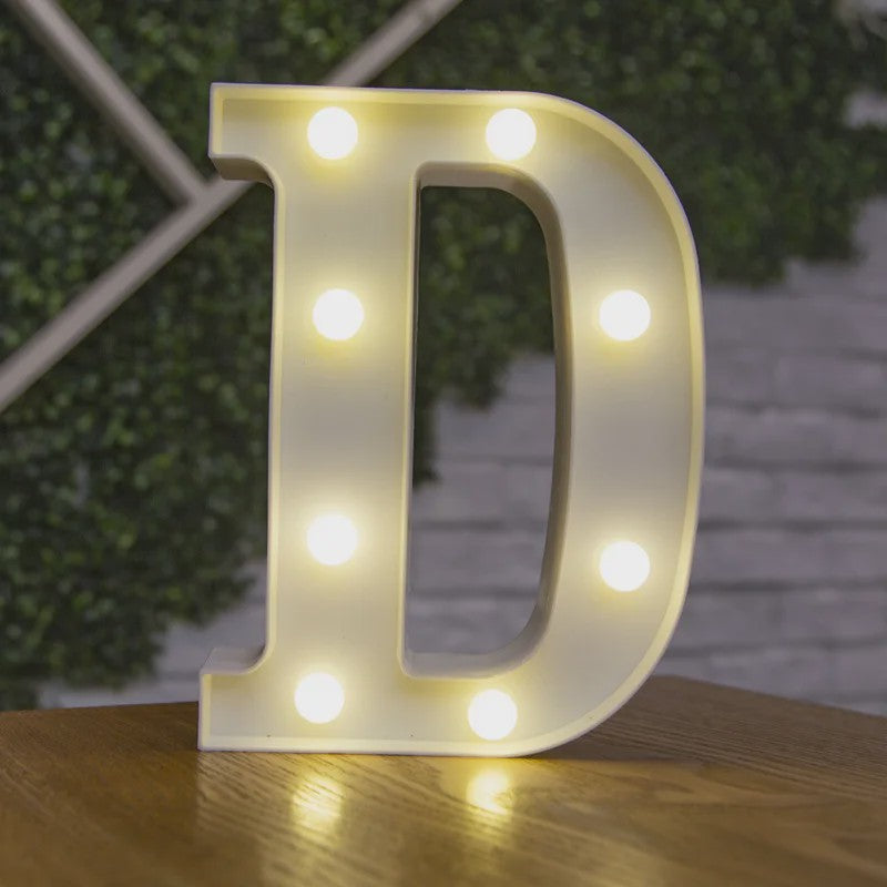 Decoratieve LED Letter & Cijfer Lampen - Creëer Sfeer met Warm Licht