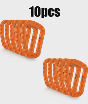 Tactische D-vormige Plastic Karabijnhaak - Set van 5, 10, 15 of 20 stuks - Outdoor & Camping Gear