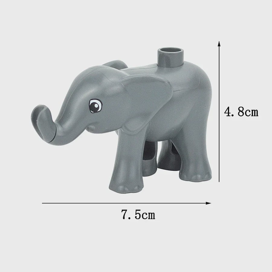 Grote Bouwstenen Dierenpark & Boerderij Figuren - Compatibel met Duplo