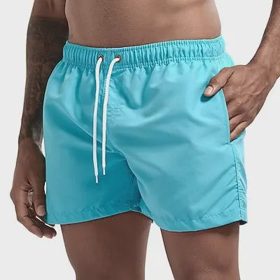 Heren Sneldrogende Zwemshorts met Trekkoord en Zakken - Perfect voor Strand en Zomeractiviteiten
