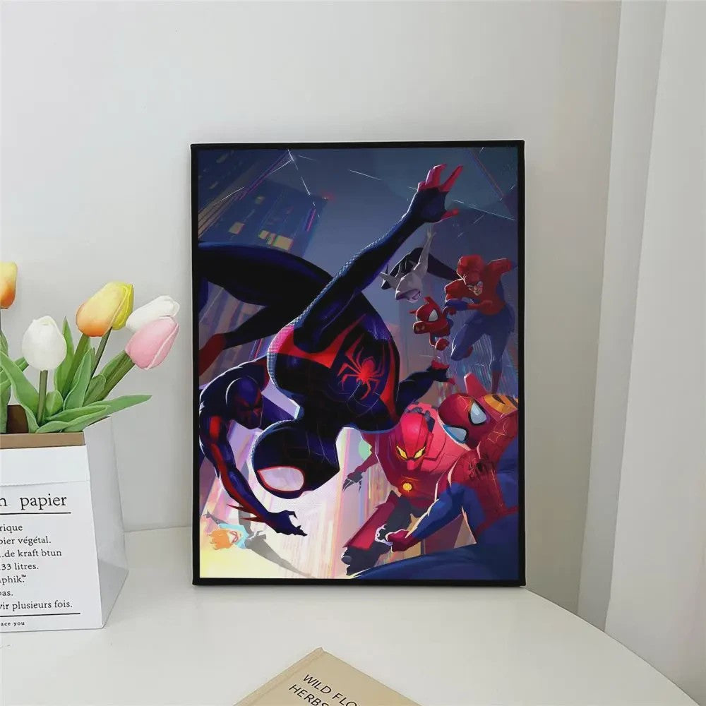 Frameloze Spiderman Poster - Marvel Kunst Print voor Woonkamer, Slaapkamer, Bar