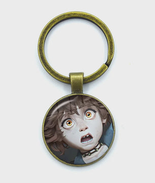 League of Legends Jinx Anime Glazen Hanger Sleutelhanger - Uniek Cadeau voor Fans