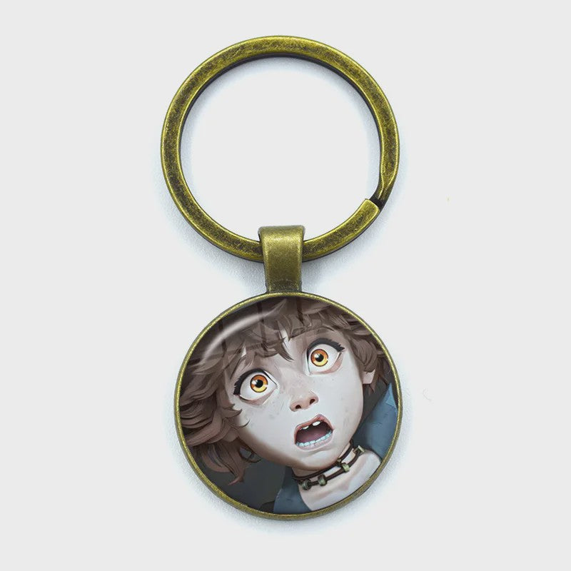 League of Legends Jinx Anime Glazen Hanger Sleutelhanger - Uniek Cadeau voor Fans