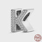 925 Sterling Zilver Letter Bedels A-Z met Zirkonia - Personaliseer je Armband