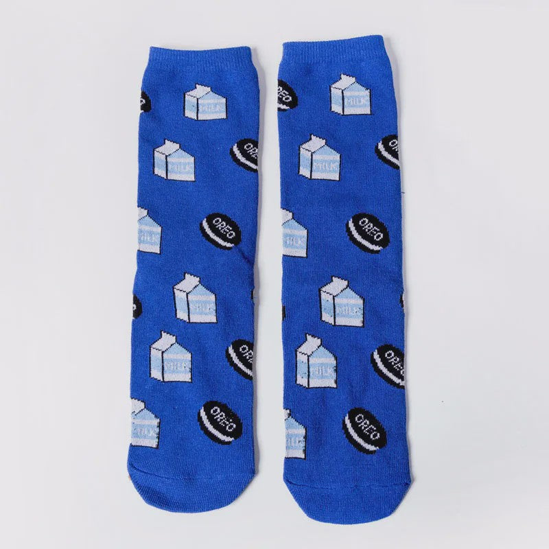 Grappige Heren Sokken met Food Prints: Avocado, Friet, Burger, Bier & Meer | Harajuku Stijl