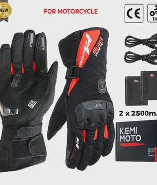 KEMIMOTO Verwarmde Motorhandschoenen - Waterdicht, Oplaadbaar & Warm voor de Winter