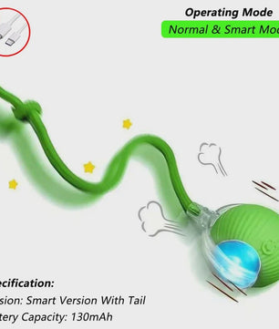 Interactieve Kattenbal Speelgoed - Automatisch Rollend, Oplaadbaar & Slim