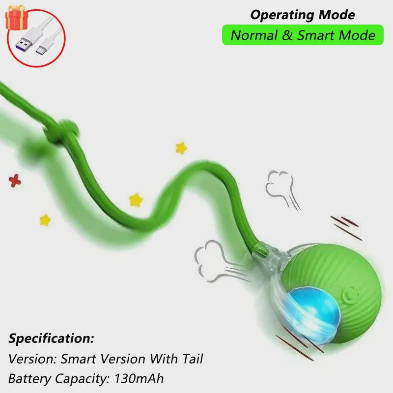 Interactieve Kattenbal Speelgoed - Automatisch Rollend, Oplaadbaar & Slim