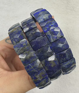 Natuurlijke Edelsteen Armband - Fluoriet & Citrien Vierkante Kralen