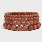 Handgemaakte Natuursteen Armbanden - Onyx & Agate Kralen - Yoga & Reiki Energie - Unisex 19cm