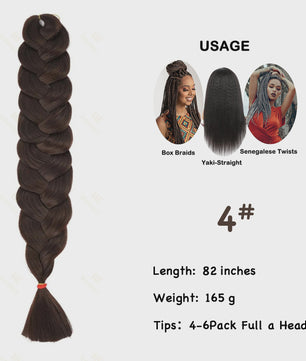 Jumbo Braiding Hair Extensions - 82 inch Synthetisch Vlecht Haar voor Box Braids & Twist