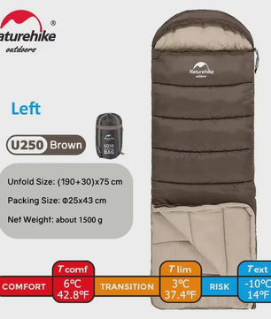 Naturehike Ultralichte 4-Seizoenen Slaapzak - Waterdicht & Comfortabel voor Outdoor Avonturen