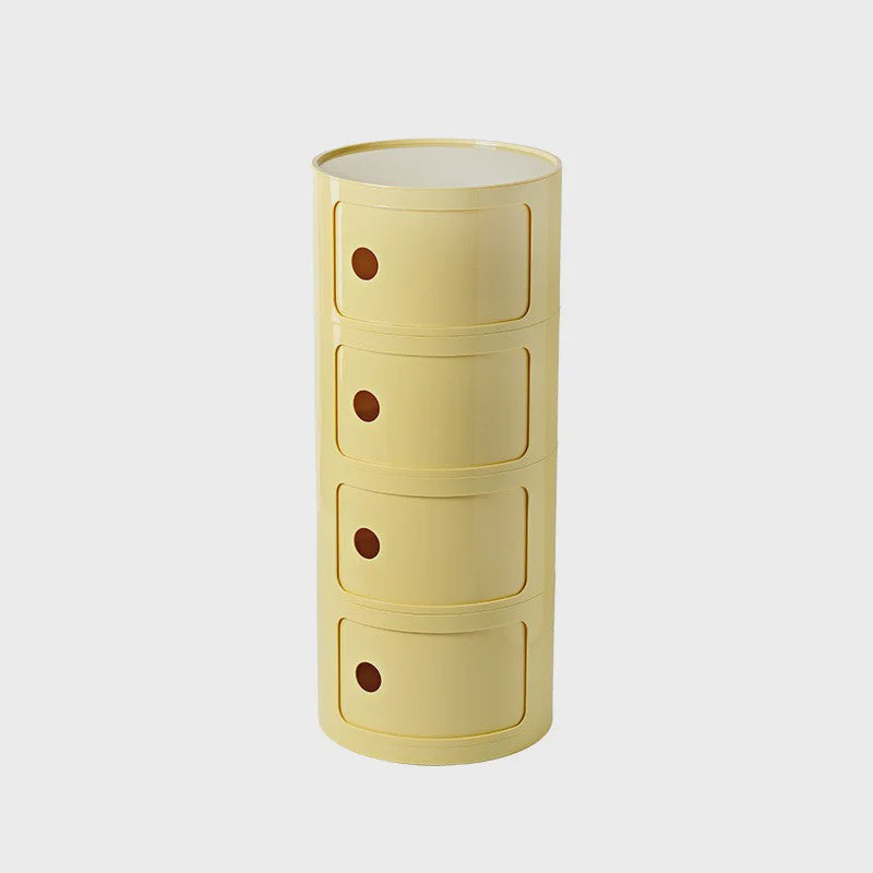 Moderne Ronde Nachtkastje - Minimalistisch Plastic Bijzetkastje