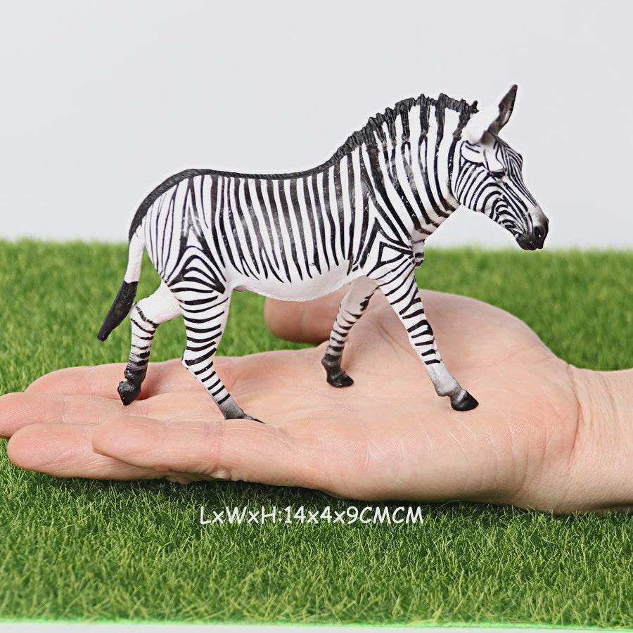 Realistische Wilde Dieren Figuren Set: Okapi, Giraf, Gnu & Zebra - Educatief Speelgoed voor Kinderen