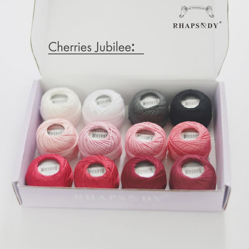 Rhapsody Pearl Cotton Garen Set - Maat 8 - 12 Bollen voor Haken, Borduren & Knutselen