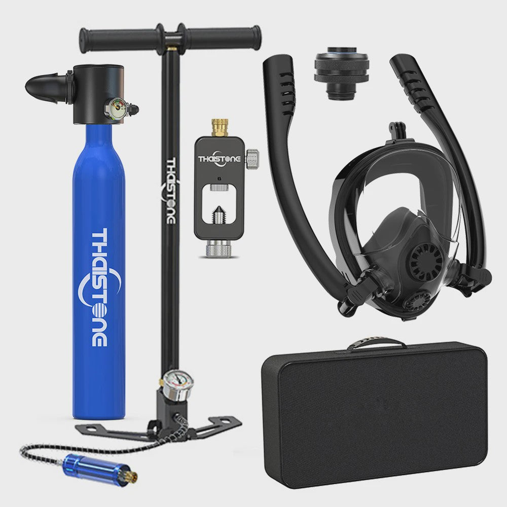 Draagbare Mini Duiktank met Full Face Snorkelmasker - 0.5L