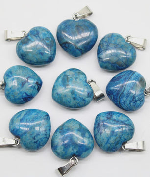 30x Natuursteen Hart Hangers (Amethist/Kwarts/Agaat) - DIY Sieraden Maken