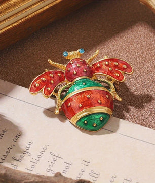 Luxe Bijen Broche met Kristallen - Vintage Baroque Stijl
