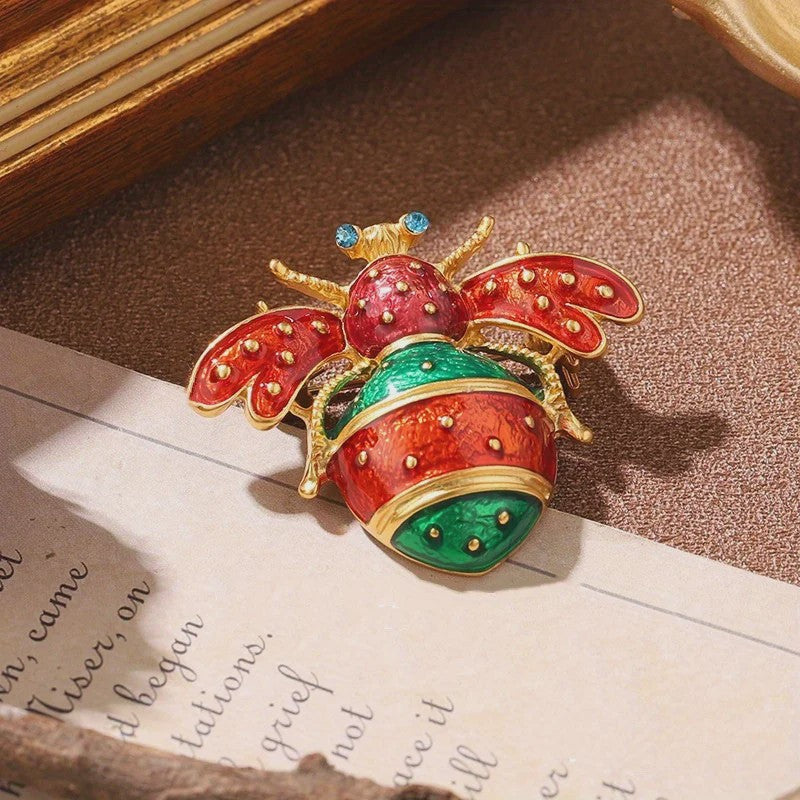 Luxe Bijen Broche met Kristallen - Vintage Baroque Stijl