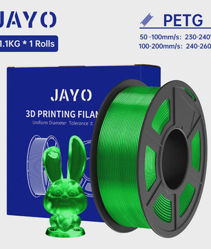 JAYO PETG 3D Printer Filament - 1.75mm Clear, 1.1kg, Hoge Taaiheid, Net Gewikkeld