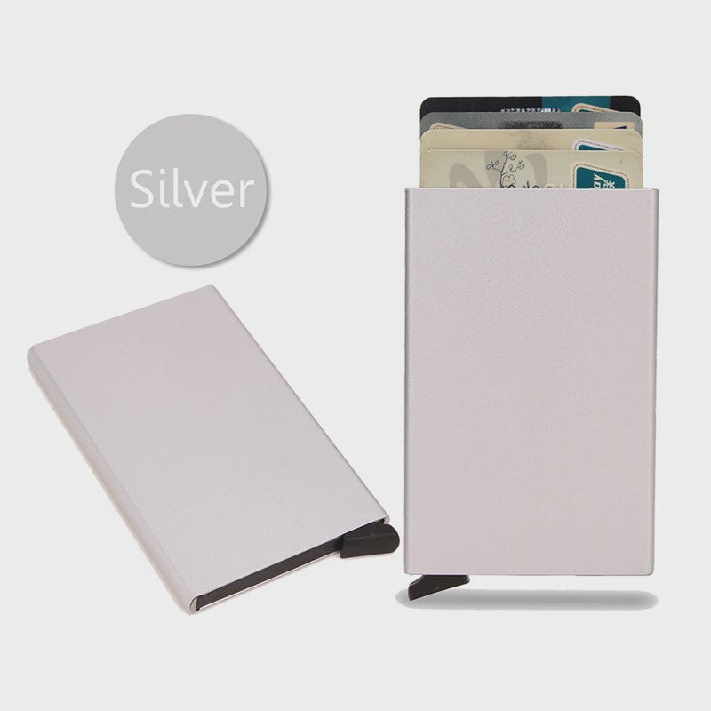 RFID Kaarthouder Portemonnee - Slank Metalen Pop-Up Wallet voor Heren & Dames