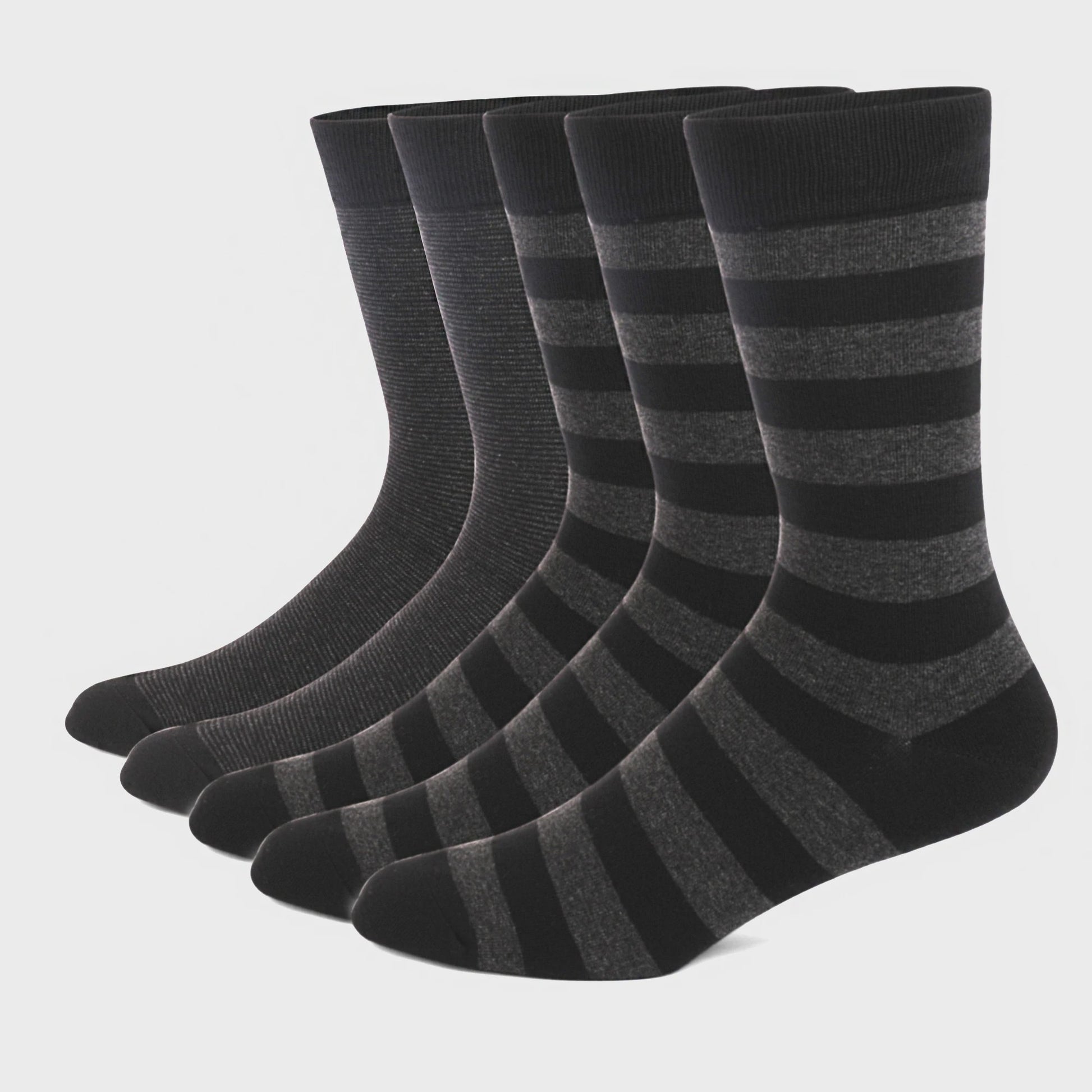 5 Paar Heren Sokken Plus Size - Comfortabel Katoen, Ademend & Stijlvol Argyle/Streep