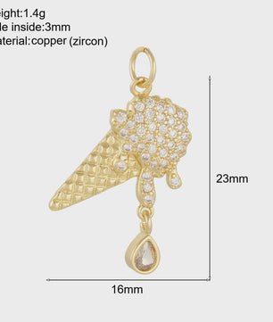 Gouden Bedeltjes Fruit & Drankjes met Zirkonia - Sieraden Maken