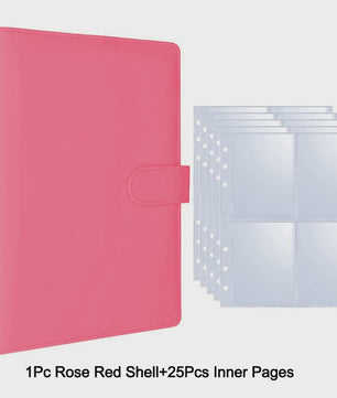 A5 Kpop Fotokaart Binder: Verzamelboek voor Idoolkaarten & Foto's - 25 Pagina's met 4 Vakjes