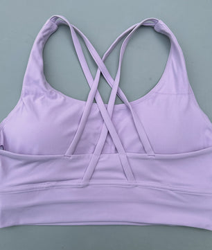 Comfortabele Sports BH met Push-Up Effect en Kruisbanden - Hoge Ondersteuning voor Yoga & Fitness
