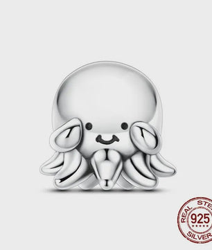 925 Sterling Zilveren Bedel Set: Dolfijn, Zeepaardje & Octopus - Blauw - DIY Armband Sieraden