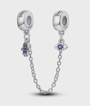 925 Sterling Zilveren Veiligheidsketting Bedel voor Armbanden - Maan, Ster, Vlinder, Hart