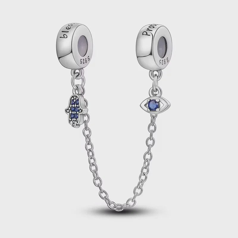 925 Sterling Zilveren Veiligheidsketting Bedel voor Armbanden - Maan, Ster, Vlinder, Hart