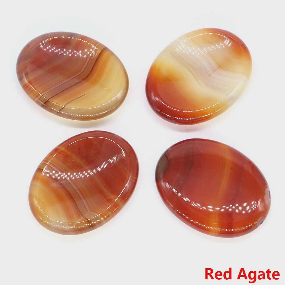 7 Chakra Kristallen Worry Stones - Ovalen Massage & Meditatie Edelstenen (35x45mm)