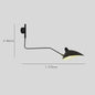 Industriële Zwarte Aluminium Wandlamp met Lange Arm - Verstelbaar LED Licht