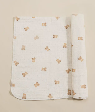 Zachte Muslin Swaddle Deken voor Baby's - Katoen, 80x80cm, met schattige prints