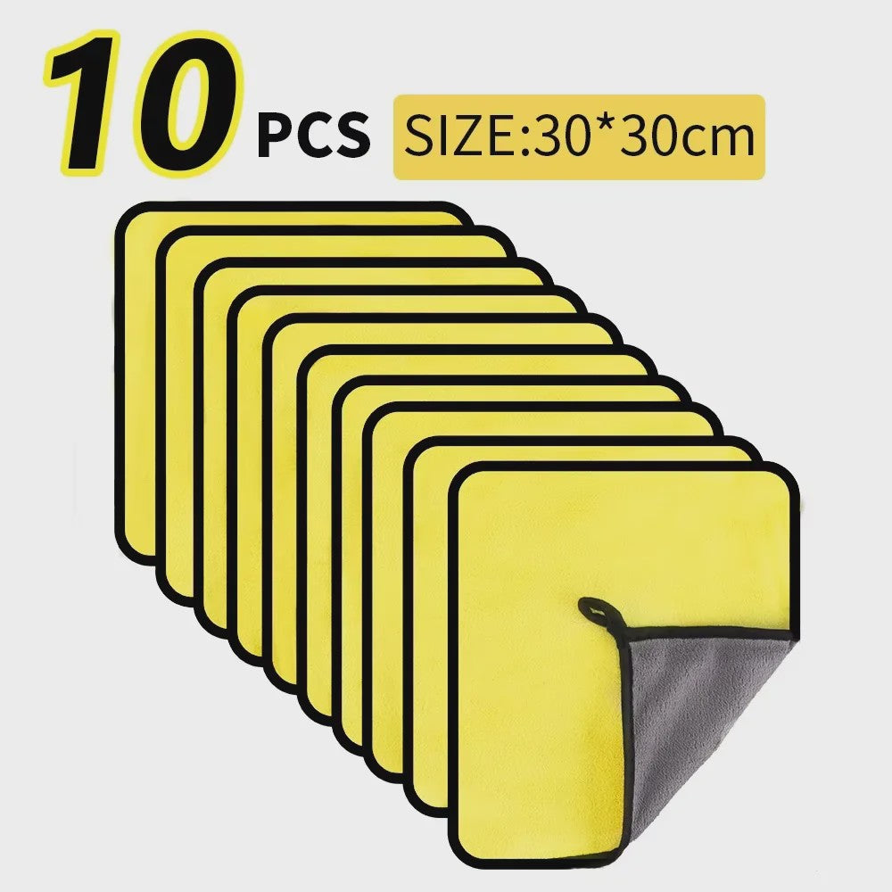 Microfiber Poetsdoeken 30x60cm - Zacht, Sneldrogend & Dubbellaags (1/2/3/6/10 Stuks)