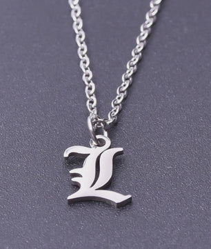 RVS Initiaal Ketting met Oude Engelse Letterhanger - 26 Letters, Perfect voor Hem, Haar of als Koppelkado