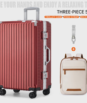 Aluminium Koffer met USB & Combinatieslot - Rolbaar Reiskoffer in Diverse Maten (20-28 inch)
