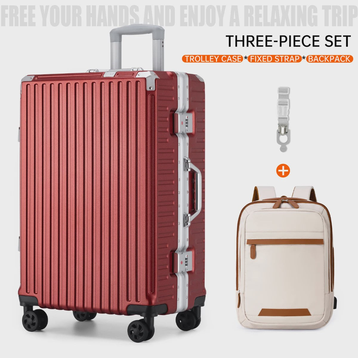 Aluminium Koffer met USB & Combinatieslot - Rolbaar Reiskoffer in Diverse Maten (20-28 inch)